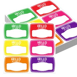 Welcome Back to School Name Tags Stickers,3.5 * 2.25 Inch Identification Badges Hello My Name is Labels for Office, School, Events & Mailing,400 Pcs
