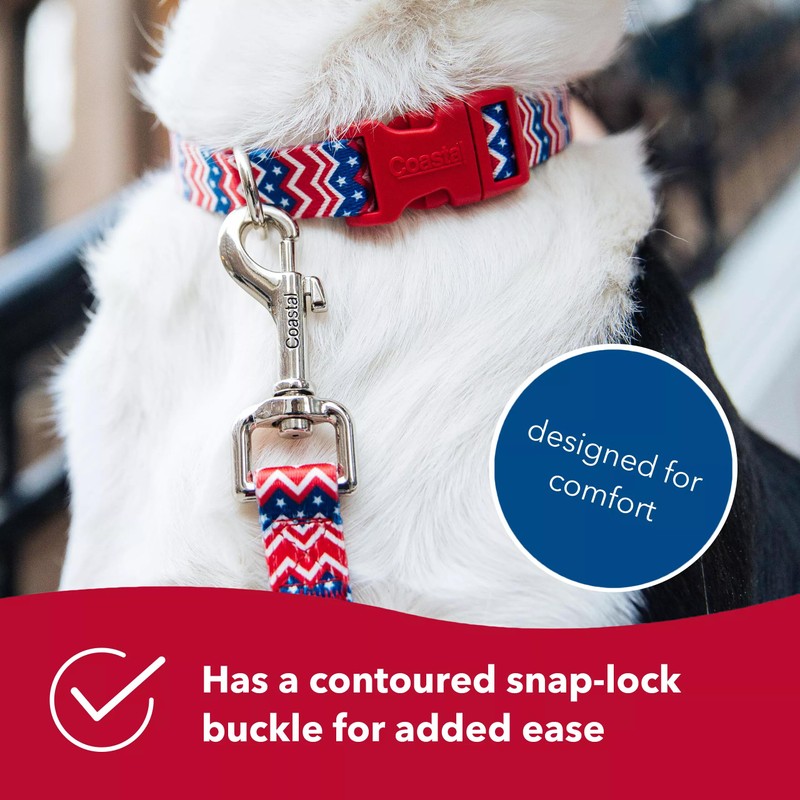 Coastal Pet Styles Adjustable Dog Collar - Stylish Patterned Fabrics