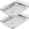 UNGFEI 2 PCS Baking Sheet with Wire Rack, Stainless Steel