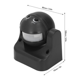 Infrared PIR Motion Sensor 180° Waterproof Motion Detector Switch Intelligent Human Body Sensor 1200W Black