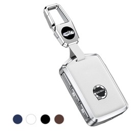 HIZH HIZH Schlsselhlle fr Volvo XC40 XC60 XC70 XC90 C30 S60 S80 S90 V60 V70 V90 Schlsselhlle Autoschlssel Hlle Leichtes Synthetisches Metall Schlsselanh?nger Schlsselhlle Cover,Wei?
