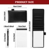 TIESOME Small Leather Notepad Holder with Pen, Pocket Notebook Holder