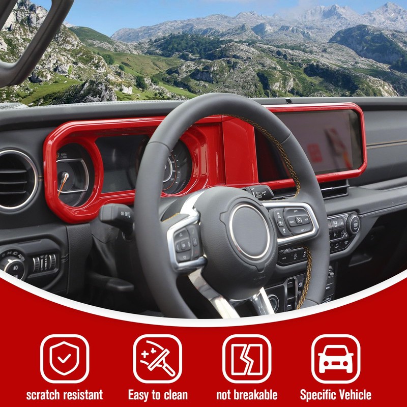 JeCar Instrument Panel Trim Covers Navigation Touch Sreen Decoration Kits