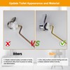 Hibbent Universal Metal Side Mount Toilet Handle Replacement Kit, Brass