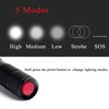 XYSRZ Bright Tactical Flashlight 5 Modes Zoomable Portable EDC Flashlight