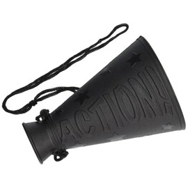 Beistle Action Cut Megaphone Awards Night Decorations, Costume Accessory, Party Prop, 6", Black