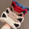 [Withgift] Meow Ear Headband Lovely Face Washing Headband Red 3ea