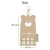 Bag Key Case with Reel Key Chain Gradation Check Multi
