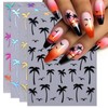 IDDFEVE Summer Palm Tree Nail Art Stickers - Colorful Coconut