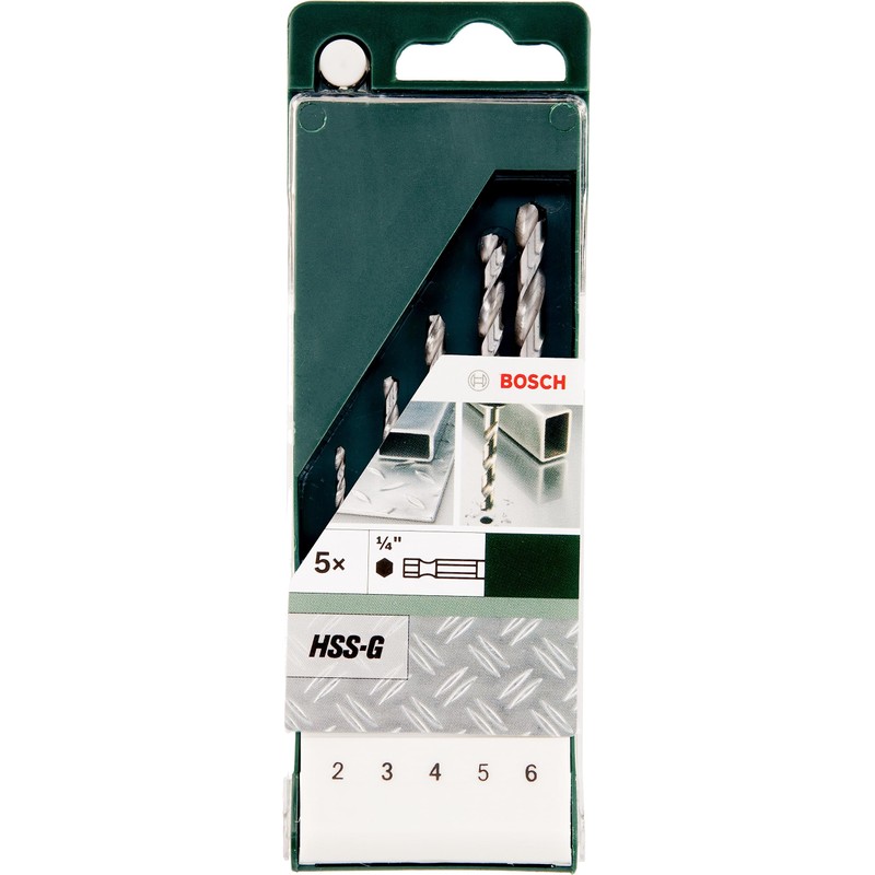 Bosch 2609255127 DIY Metal Drill Bit Set 5-Piece High-Speed Steel-G