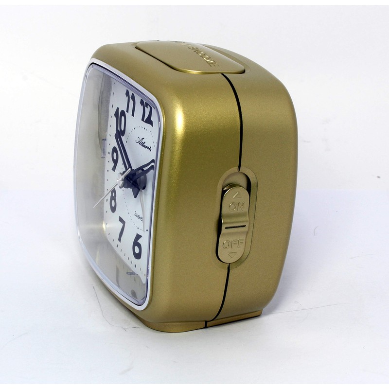 Atlanta Wecker ohne Ticken mit Licht Analog Gold - 1978-9