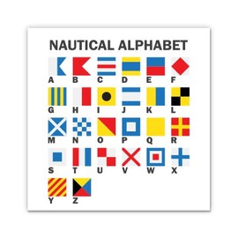 Nautical Alphabet Sailing - 12" Vinyl Sticker Waterproof Decal