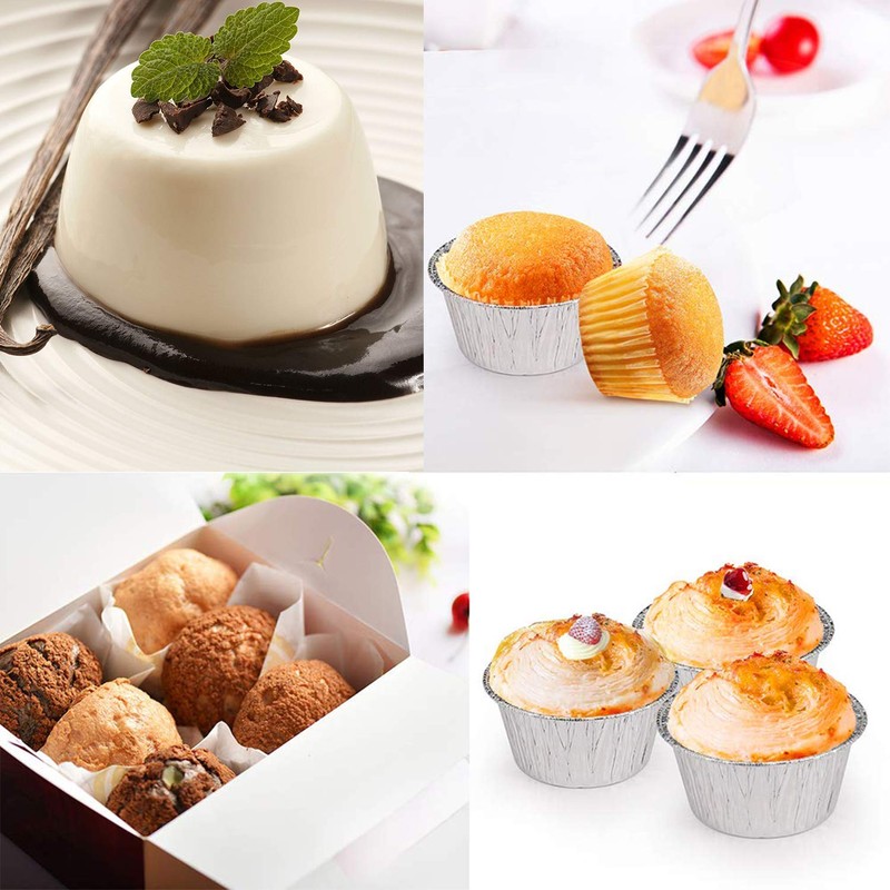 2 Oz Disposable Baking Cups Tins Foil Pans Cups 70