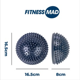 Fitness Mad Spiky Balance Pod Domes, Hedgehog Balance Pods, Promotes Stability, Balance, Coordination and Works Your Abs, 8cm Height, 16.5cm Diameter (Pair)