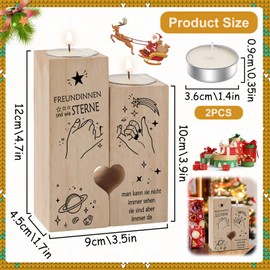 ARONRAVE Geschenke für Freundin Kerzenständer Herzförmiger Kerzenhalter Weihnachten Kerzenständer Geburtstagsgeschenke für Frauen Mädchen Geburtstags Abschluss Geschenke Geschenk für Tochter