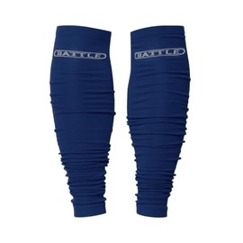 Battle Sports Long Scrunch Football Sock Sleeve, Extra Long Sport Calf Sleeve for Men & Boys (Adult L/XL, Navy)