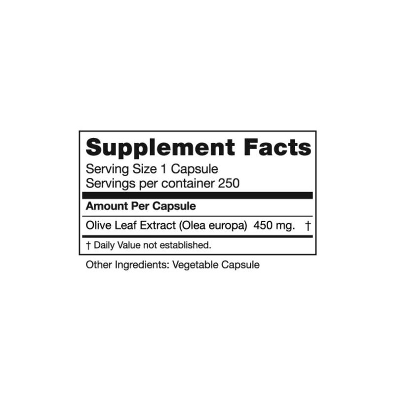 Seagate Products Olive Leaf Extract 450 mg 250 Capsules