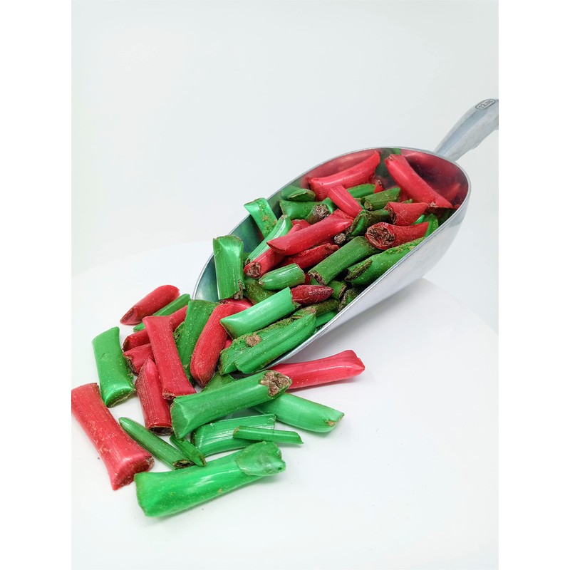 Old Fashion Chocolate Straws Red and Green 1 pound chocolate
