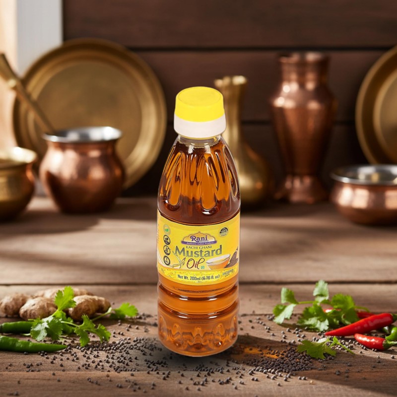 Rani Mustard Oil (Kachi Ghani) 6.76 Ounce (200ml) NON-GMO |