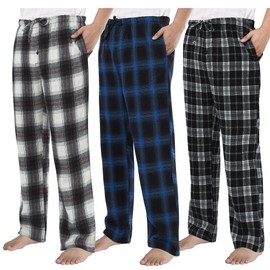 Motarto Men's Pajama Pants Flannel Plaid Pajama Pants Sleep & Lounge PJ Bottoms Warm Sleepwear Pants with Drawstring Pockets
