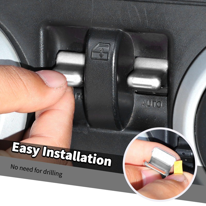 Jimen 4PCS Center Console Window Switch Button Trim Cover Compatible