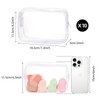 10 Pcs Clear Travel Toiletry Bags with Zippers, 7.5 x