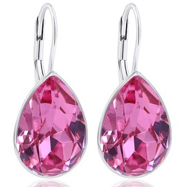 Nobel Schmuck 925 Earrings Crystal Silver Short Earrings, Silver, Crystal