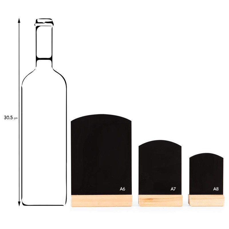 Chalkboards UK Mini Table Top Chalkboard, Wood, Black, A6, 10.5