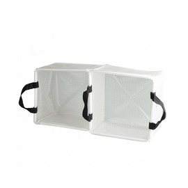 AceCamp 折りたたみ式 バケツ 水汲み バッカン 折りたたみ バケツ 釣り用バケツ 便利 軽量 丈夫 コンパクト 洗濯 掃除 アウトドア 園芸 釣り 水の容器 おりたたみバケツ (四角-ホワイト ダブル)