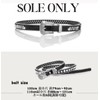 $ole only Sole-Only Belt, Glare, Black, Hip Hop, CZ Diamond,