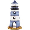HEITMANN DECO Lighthouse Ceramic Lantern, Blue, White, Beige, 10,2 x