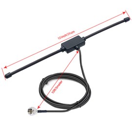 FM Antenna for Stereo Receiver Indoor, JSZAAHZ Upgrade FM Radio Antenna with 4 Type Adapters for Home Stereo Receiver Bose Wave Radio Sony Yamaha, 75 Ohm FM Stereo Antenna for Receiver Rural Area