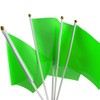 50 Packs Green Small Flags on Sticks Hand Waving Flag