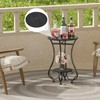 X-cosrack Small Round Side Table,Round End Table for Small Spaces