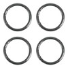 4 Pcs 1 1/2" Metal O Ring Keychain Rings Black