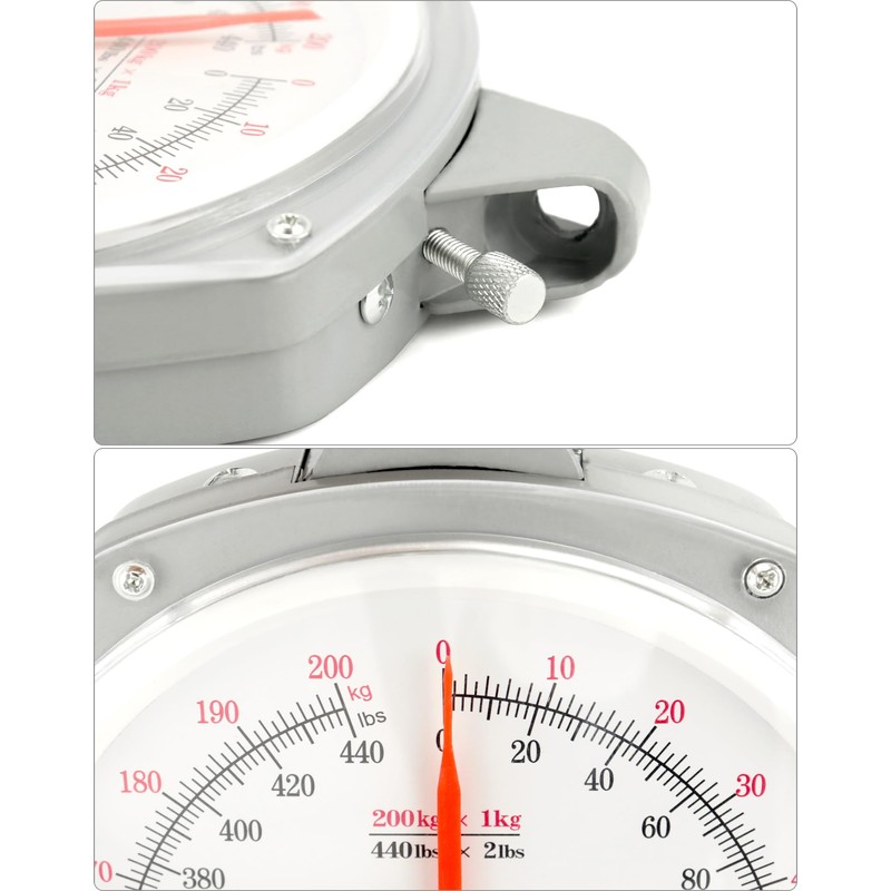 QWORK Precision Hanging Scale, 440lbs / 200kg Capacity, Dual Unit,