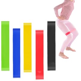 Resistance Bands (Set of 5), Resistance Bands Set Men, Exercise Band, Fitness Resistance Bands, Resistance Band for Women, 5 Different Resistance Levels Resistance Band for Foot Legs Glutes Arms Yoga