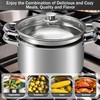 AuFranc® 6 Quart 18/10 Stainless Steel Tri-ply Stockpot and Steamer
