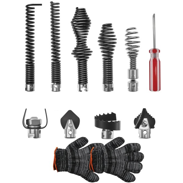 10PCS Drain Snake Cutter and Drain Auger Cutter Kit with