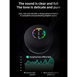 Mini Bluetooth Speaker Waterproof Bathroom Audio Wireless Shower Speakers Rgb Light Bluetooth Sucti - Color: white