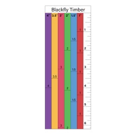Magnetic Sawmill Scale E | 1" 1.5" 2" 3" 3.5" 4" Universal Lumber Guide fits Woodland Mills | Removable Milling Ruler