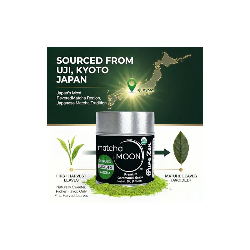 Matcha Moon Pure Zen Ceremonial Grade Matcha Powder - 30g