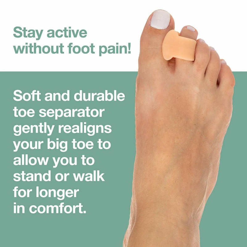 ZenToes Toe Corrector Bunion Straightener 4 Single Loop Spacers Separators