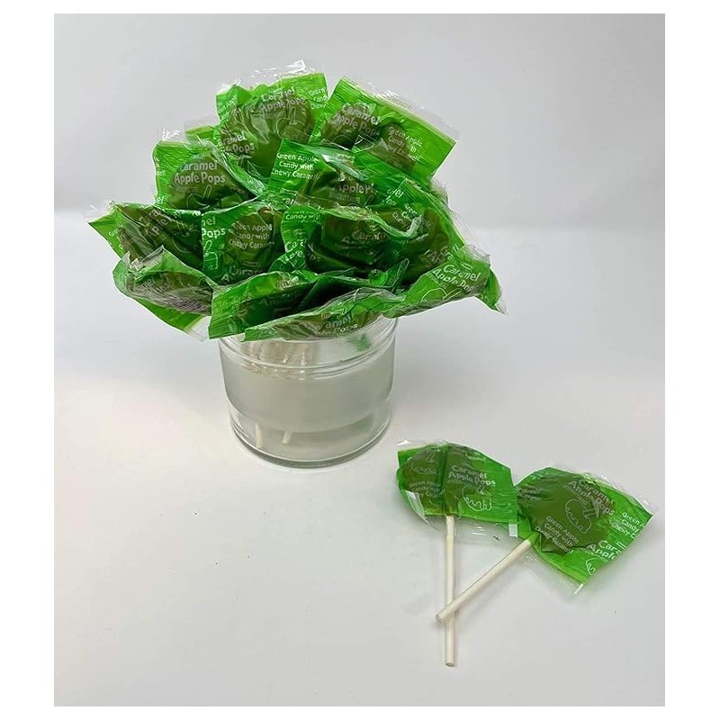 Klub Bulk Caramel Apple Lollipops, 1.5 lbs Classic Pops with