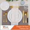 Tribal Cooking 49 Piece Gold Silverware Set - Service for