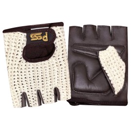 Prime Finger Less Net Cycle Padded Gloves Biker Fitness Gym Body Building Weight Lifting Glove 411 (brown/white, L)