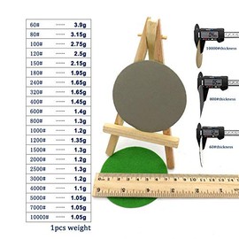 Hook and Loop Discs MASO 800# 3 Inch Polishing Sander Pads, Wet/Dry Hook and Loop Sanding Discs with 75 mm Backing Pads - Total 10 Discs