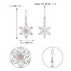 Ever Faith Party Snowflake Drop Hook Earrings Pierced Dangle Winter