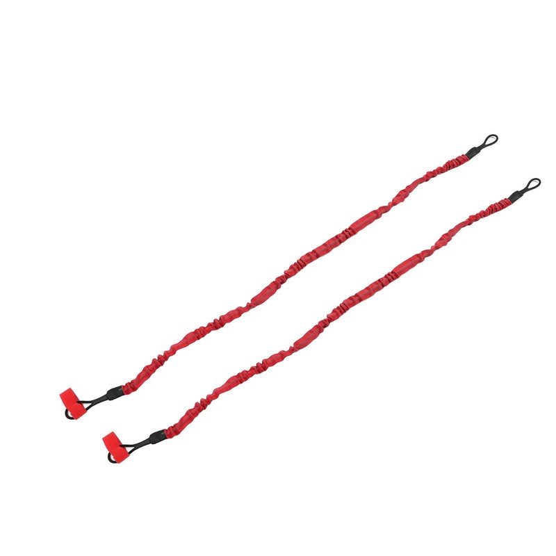2Pcs Kayak Paddle Leash Nylon Rubber Corrosion Resistant Stretchable Anti