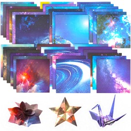 150 Sheets Origami Paper 15 x 15 cm Folding Paper Square Paper Colourful 36 Colours Double-Sided Colourful Paper Craft Paper Set, Starry Night Origami for Children for DIY Arts and Crafts Projects